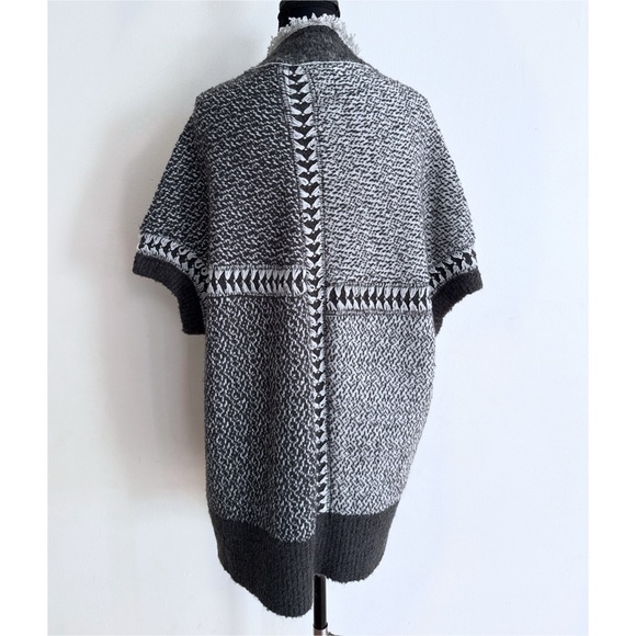 Anthropologie Angel of the North Knit Shrugged Dolman Fringe Boho Cardigan XS S - Picture 7 of 9